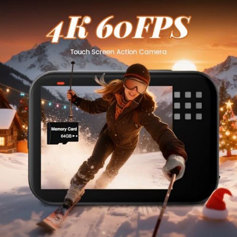 Outdoor Adventure Activities - Mini telecamera indossabile, action camera 2K,