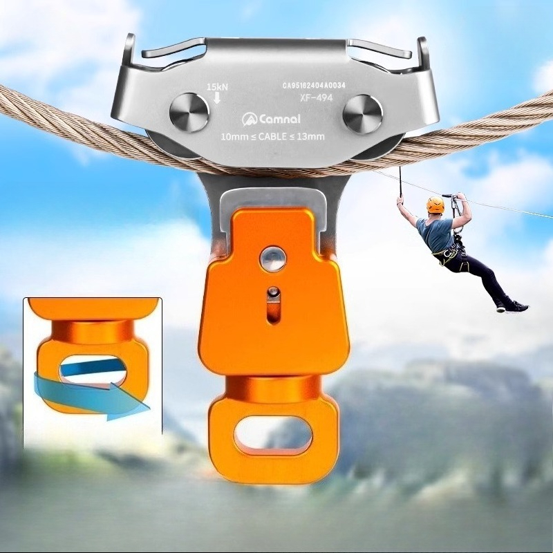 Adventure Outdoor Equipment - Puleggia per Zipline in Acciaio per