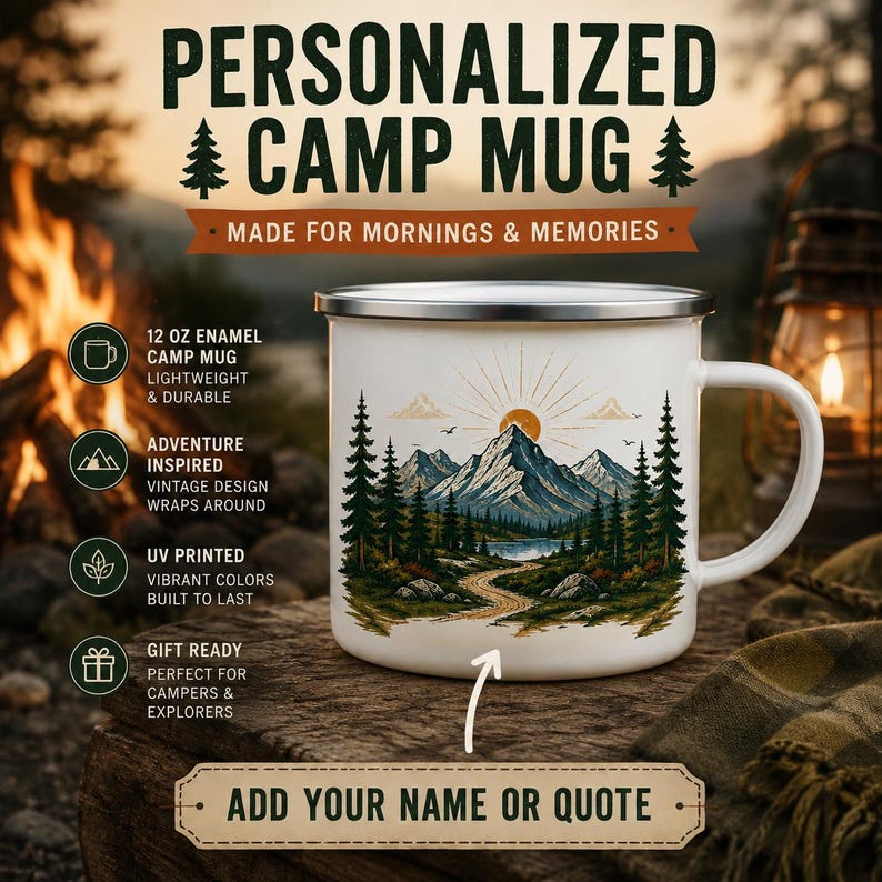 Tazza da Campeggio Personalizz - Outdoor Adventure Names recensione e prezzo